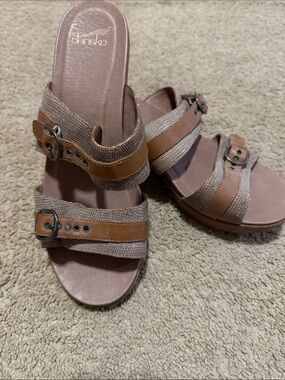 Dansko Jessie Sand Lizard double strap sandals